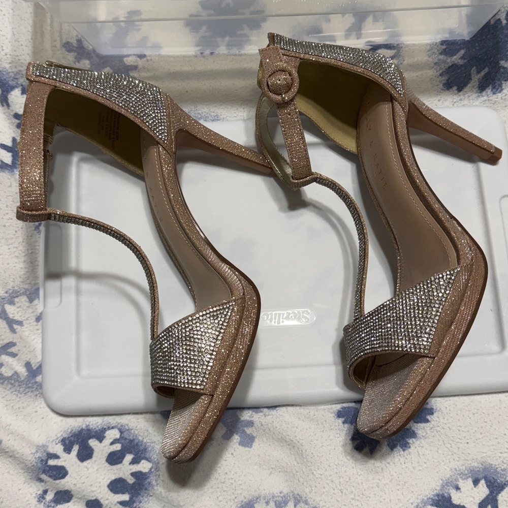 Kelly & Katie Sparkling Tan Heels